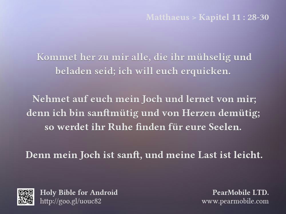 Matthaeus, Kapitel 11:28-30